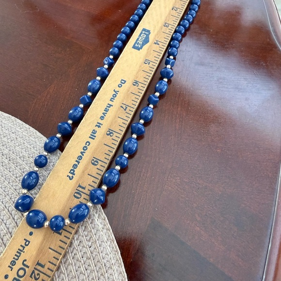 Vintage Blue Beads Necklace - Picture 2 of 2